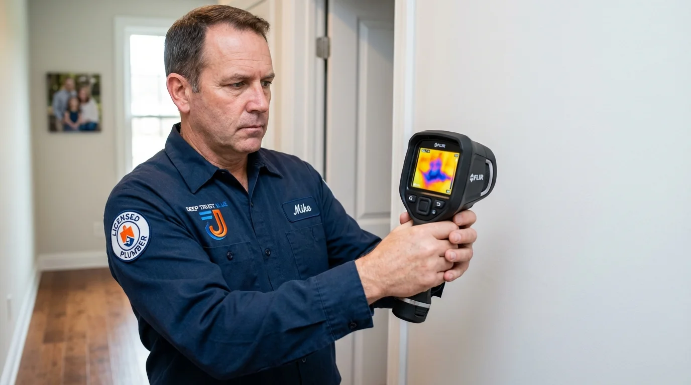 Thermal imaging leak detection by Johns Plumbing LLC in Boxford